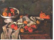 Paul Cezanne life with a fruit dish and apples oil